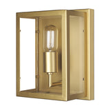 Cairn Brushed Gold Metal with Glass 1-Light Wall Sconce