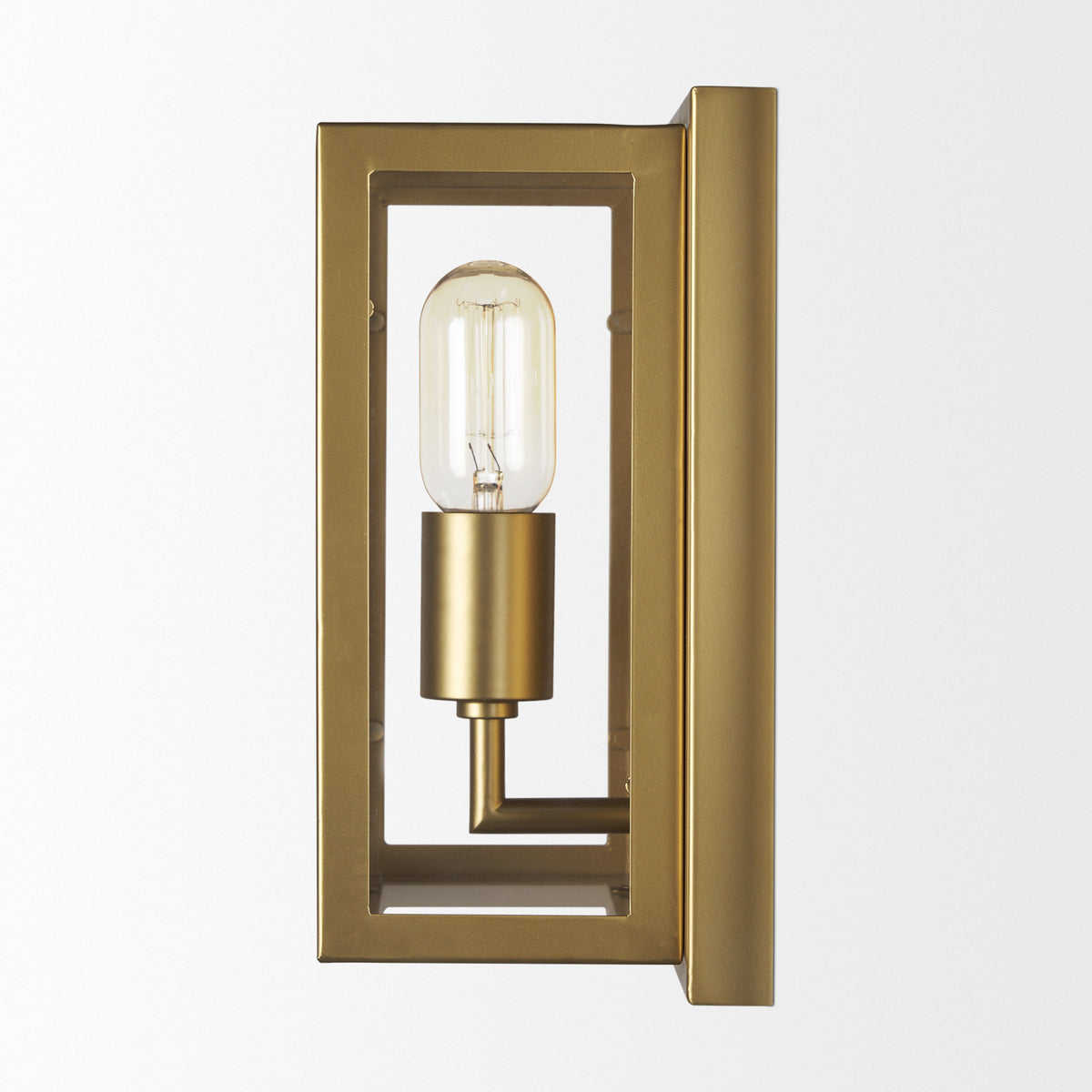 Cairn Brushed Gold Metal with Glass 1-Light Wall Sconce