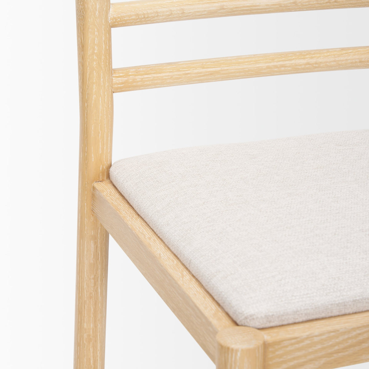 Sam Light Brown/Beige Counter Stool Upholstered Seat