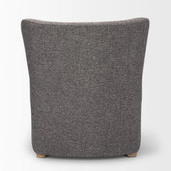 Dunstan Gray/Medium Brown Accent Chair Upholstered Twill Fabric and Wood Feet