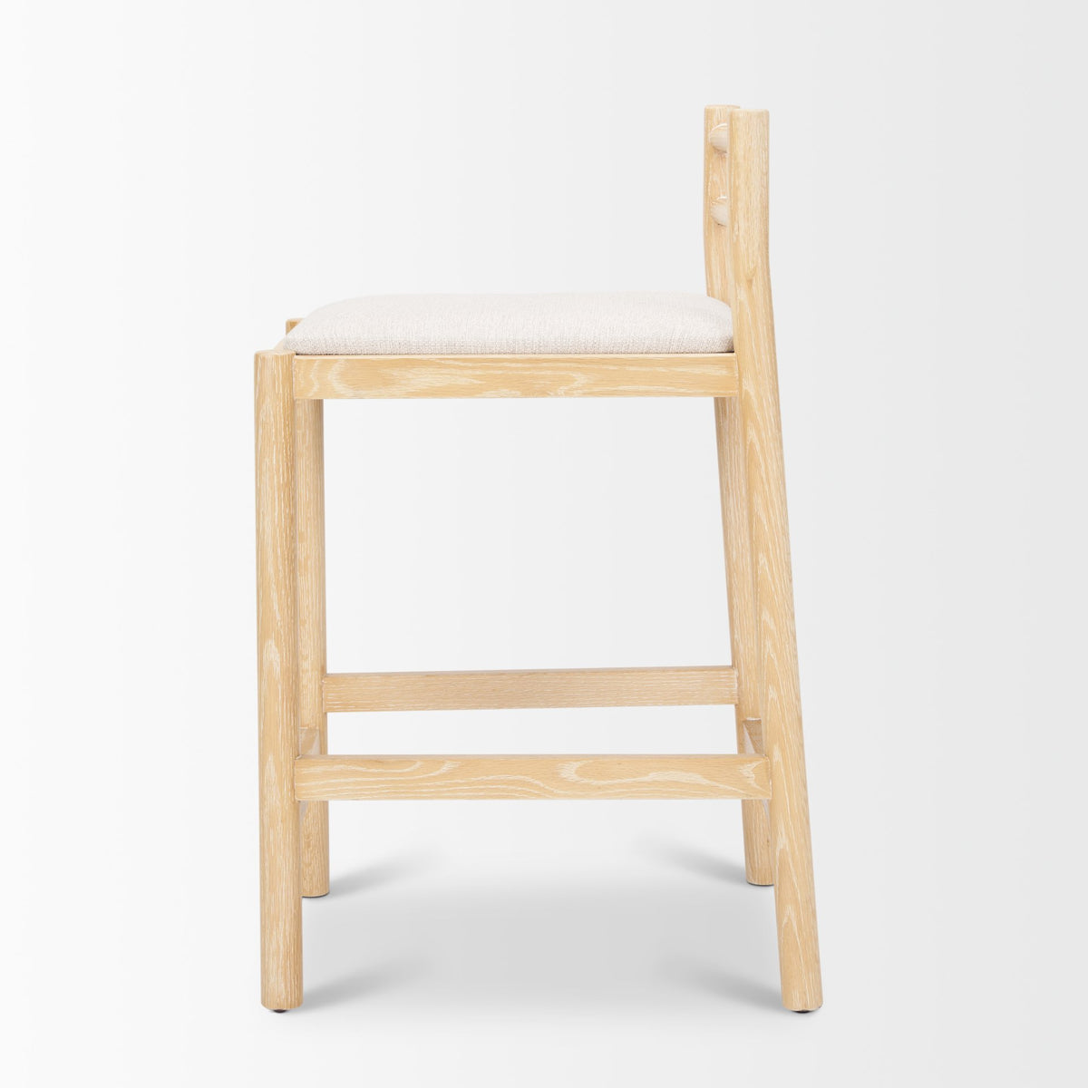 Sam Light Brown/Beige Counter Stool Upholstered Seat