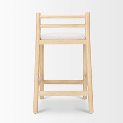 Sam Light Brown/Beige Counter Stool Upholstered Seat