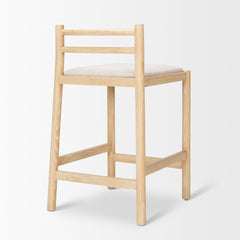 Sam Light Brown/Beige Counter Stool Upholstered Seat