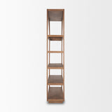 Bela Medium Brown Arched Shelving Unit Wood