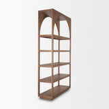Bela Medium Brown Arched Shelving Unit Wood