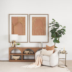 Bela Medium Brown 80" Wood Arched Console Table