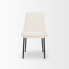 Eve Cream/Black Curved Back Dining Side Chair (Set of 2)