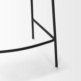 Carolyn Gray/Matte Black Counter Stool Fabric & Metal