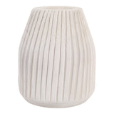 Sunsweet White Wood Ridged Vase