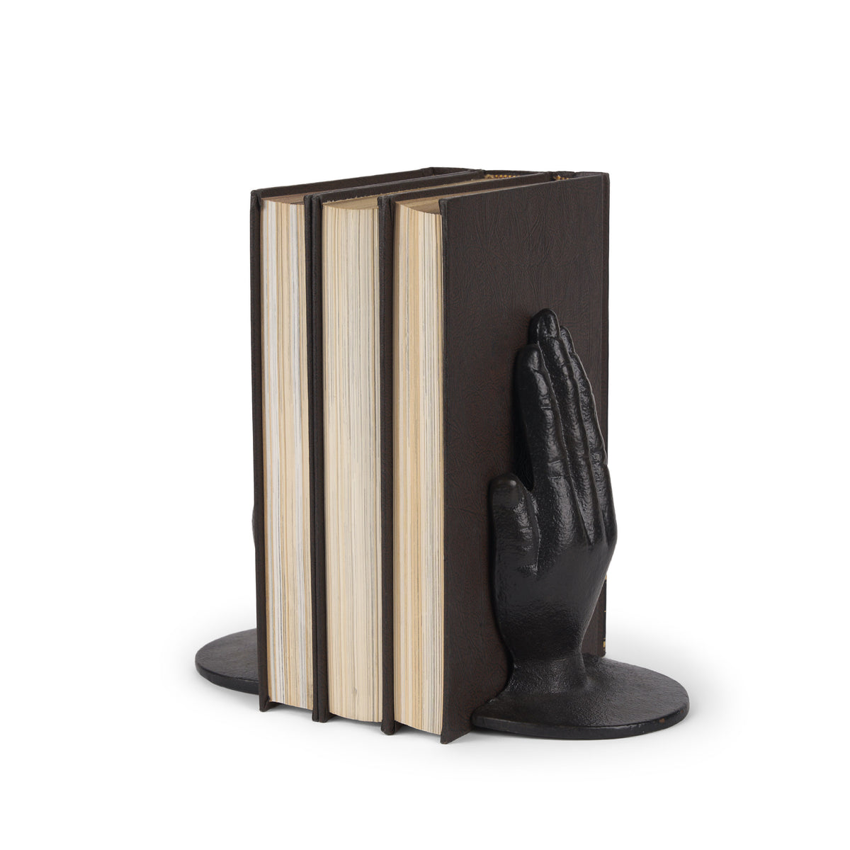 Praying Bronze Hands Cast Iron Book Ends