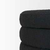 Elise Black Boucle Upholstered Storage Ottoman
