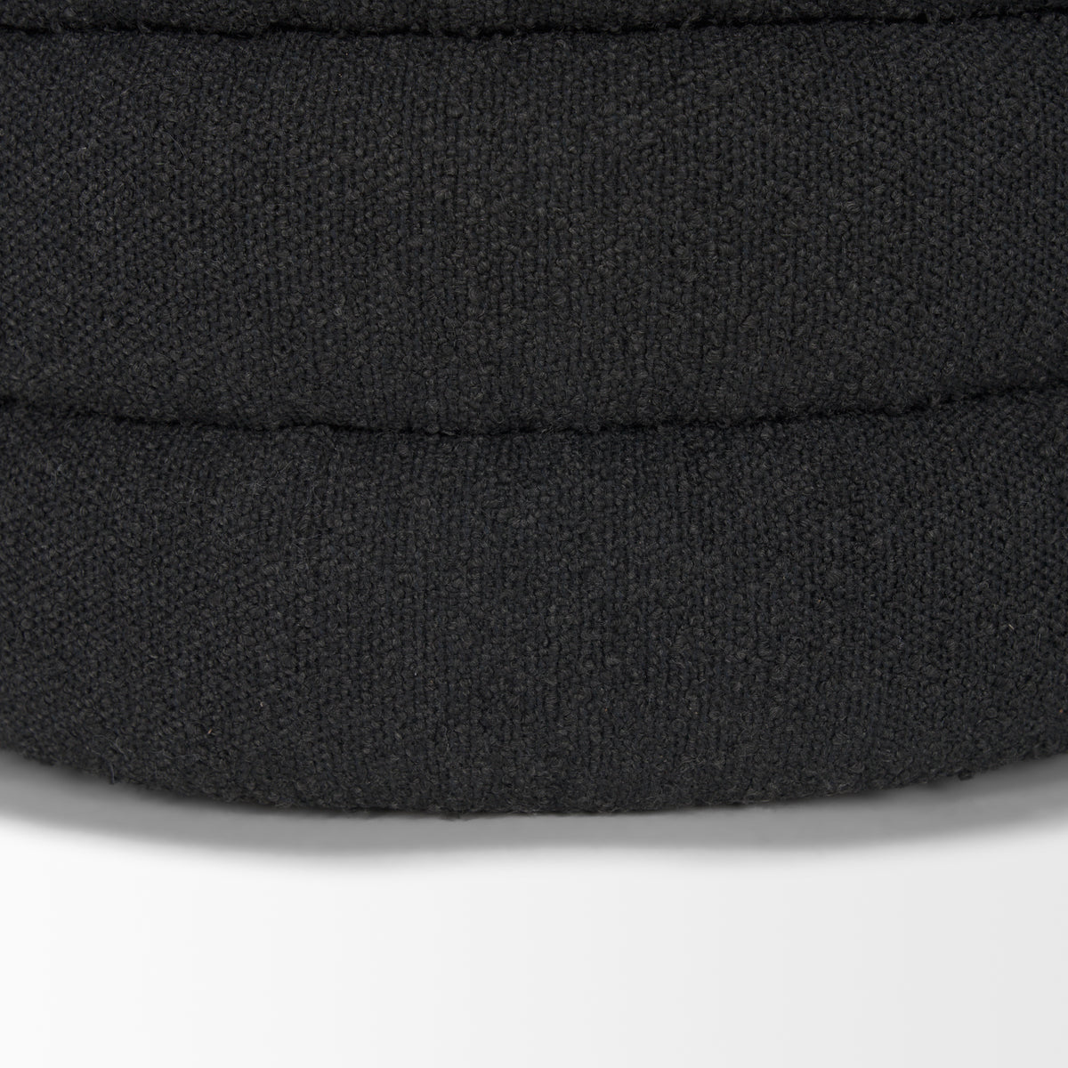 Elise Black Boucle Upholstered Storage Ottoman