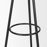 Everett Matte Black Metal with Two Metal Shelves Coat Rack