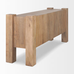 Beth Light Brown Wood with 3 Doors Sideboard