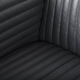 Ricciardo Black Leather Wrapped Three Seater Sofa