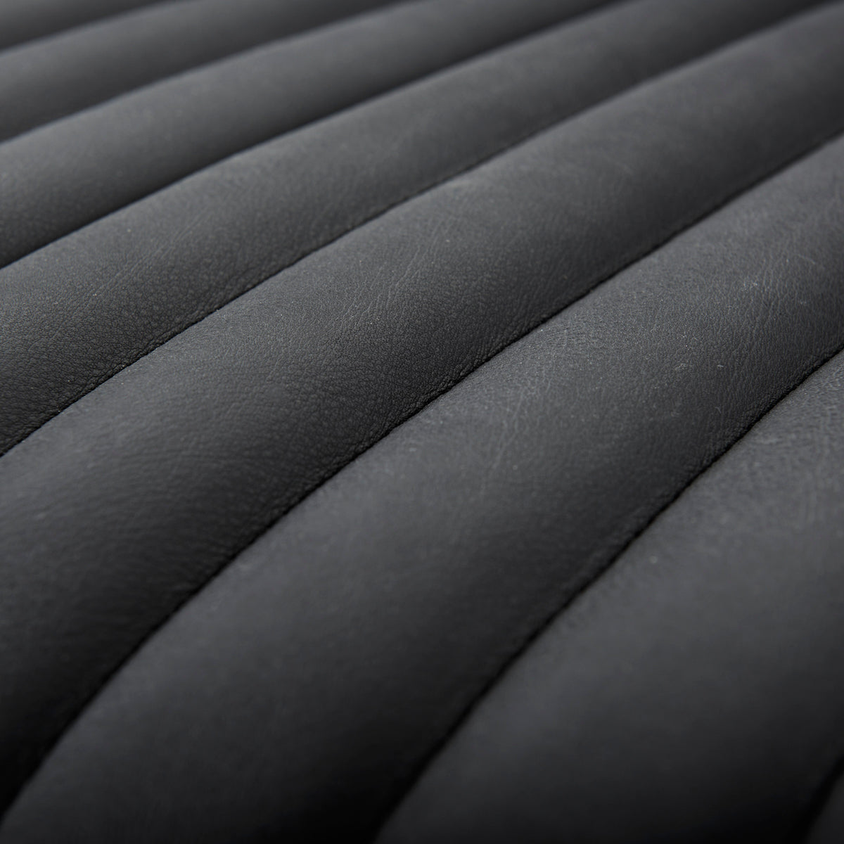 Ricciardo Black Leather Wrapped Three Seater Sofa