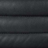 Ricciardo Black Leather Wrapped Three Seater Sofa