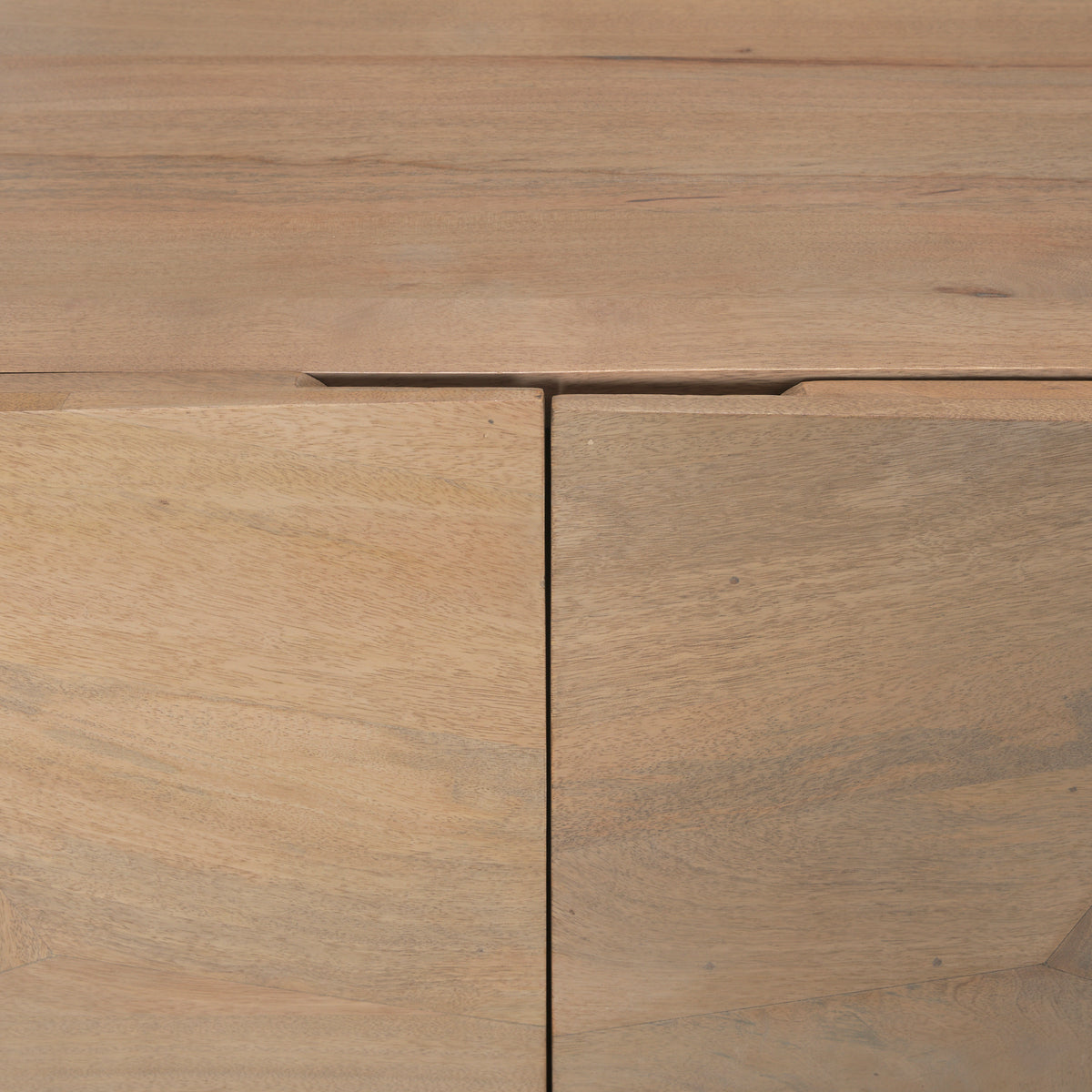 Darwin Light Brown Wooden 4 Door with 2 Shelves Sideboard