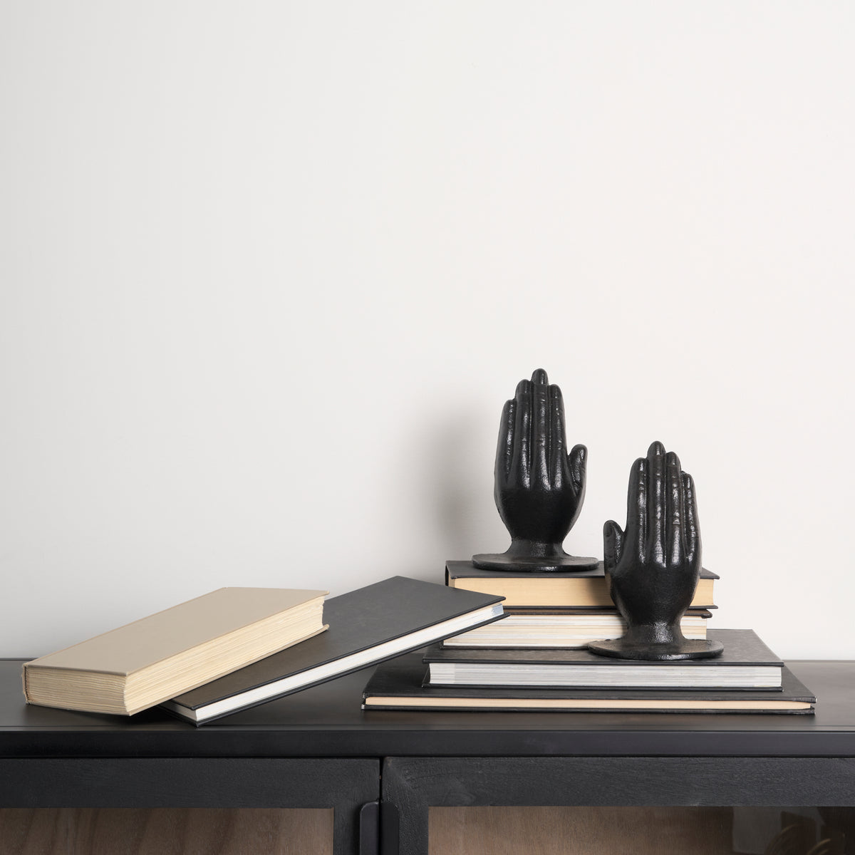 Praying Bronze Hands Cast Iron Book Ends