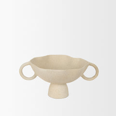 Radka Beige Textured Small Metal Decorative Bowl