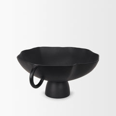 Radka Matte Black Large Metal Decorative Bowl