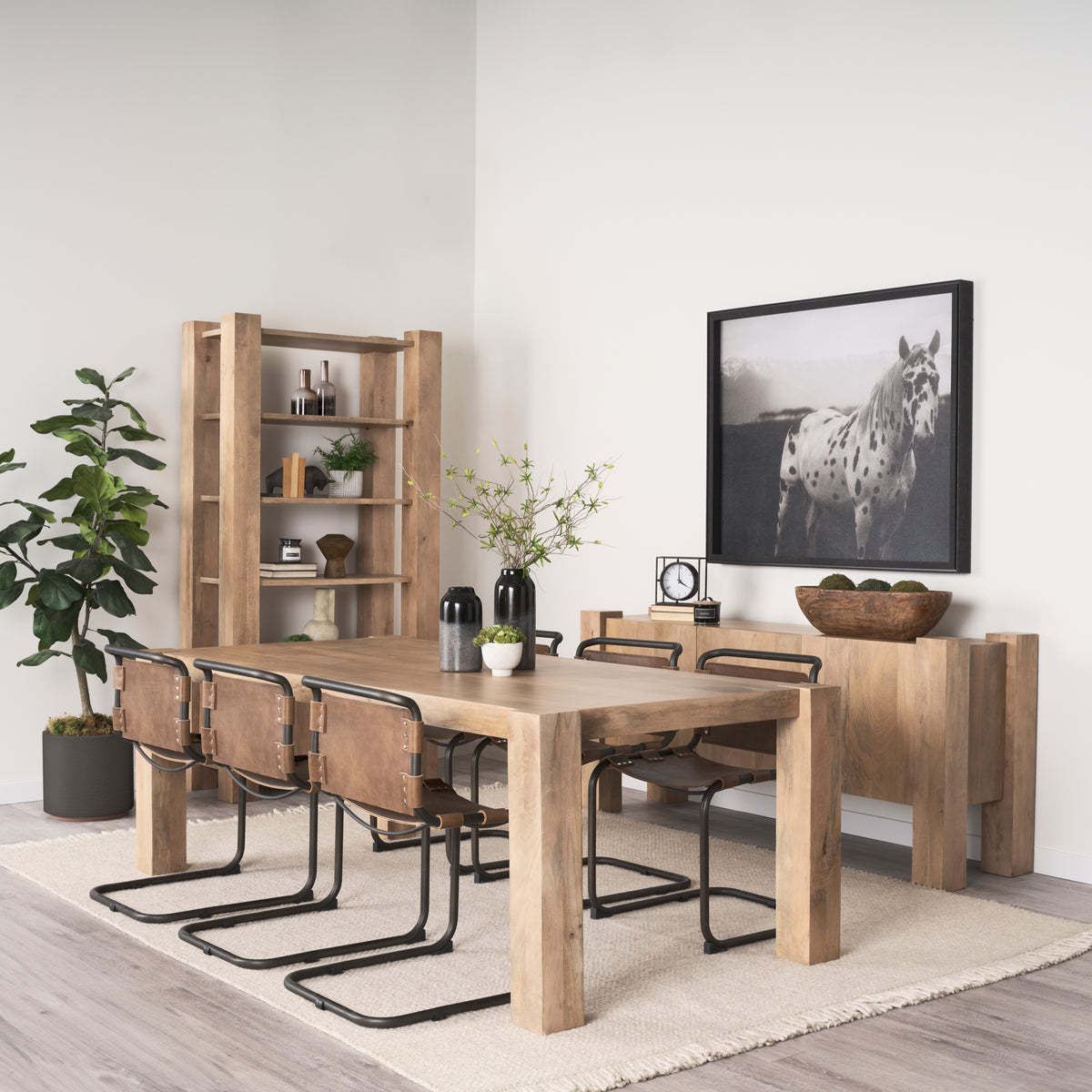 Beth Light Brown Rectangular Dining Table