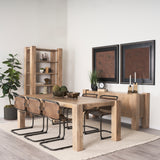 Beth Light Brown Wood with 3 Doors Sideboard