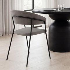 Carolyn Gray Contoured Back Dining Side Chair (Set of 2)