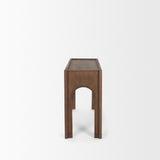 Laraya Dark Brown Wood Arched Console Table