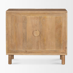 Heera Light Brown Diamond Motif with Shelf Accent Cabinet