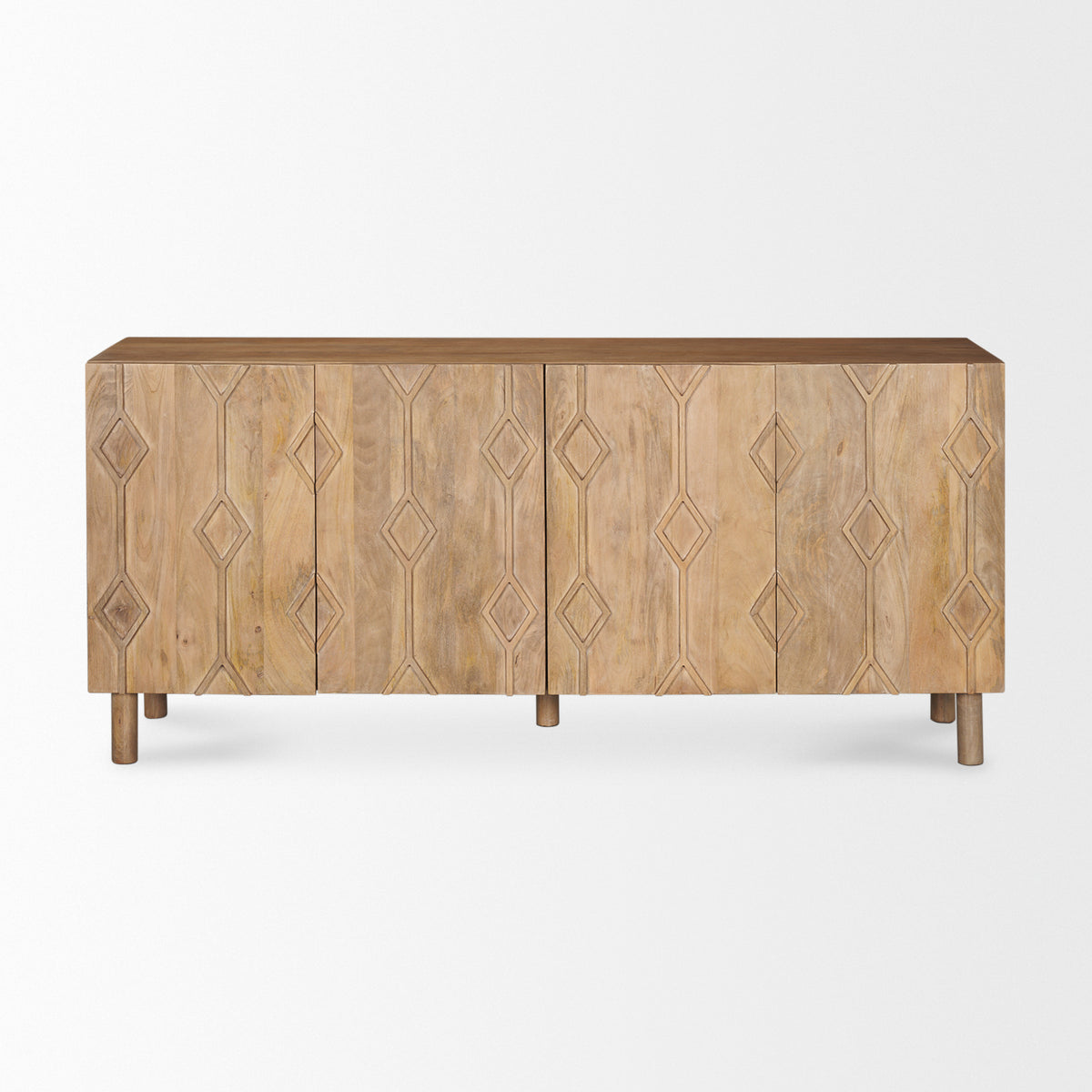 Heera Light Brown Diamond with Shelf Motif Sideboard