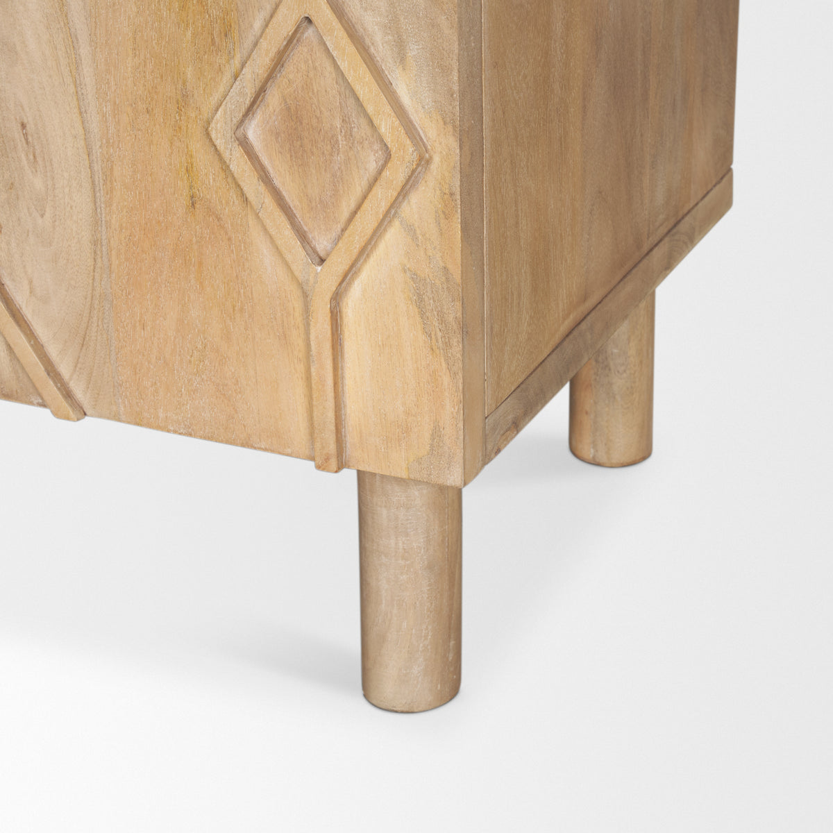 Heera Light Brown Diamond with Shelf Motif Sideboard