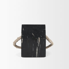 Raena Black Marble House Door Stopper