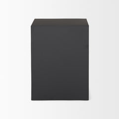 Sobi Matte Black Square Metal Side Table