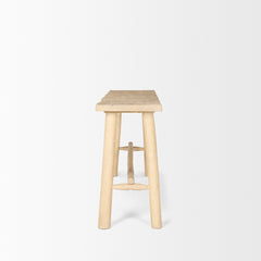 Sekou Light Brown Wooden Craftsman Console Table