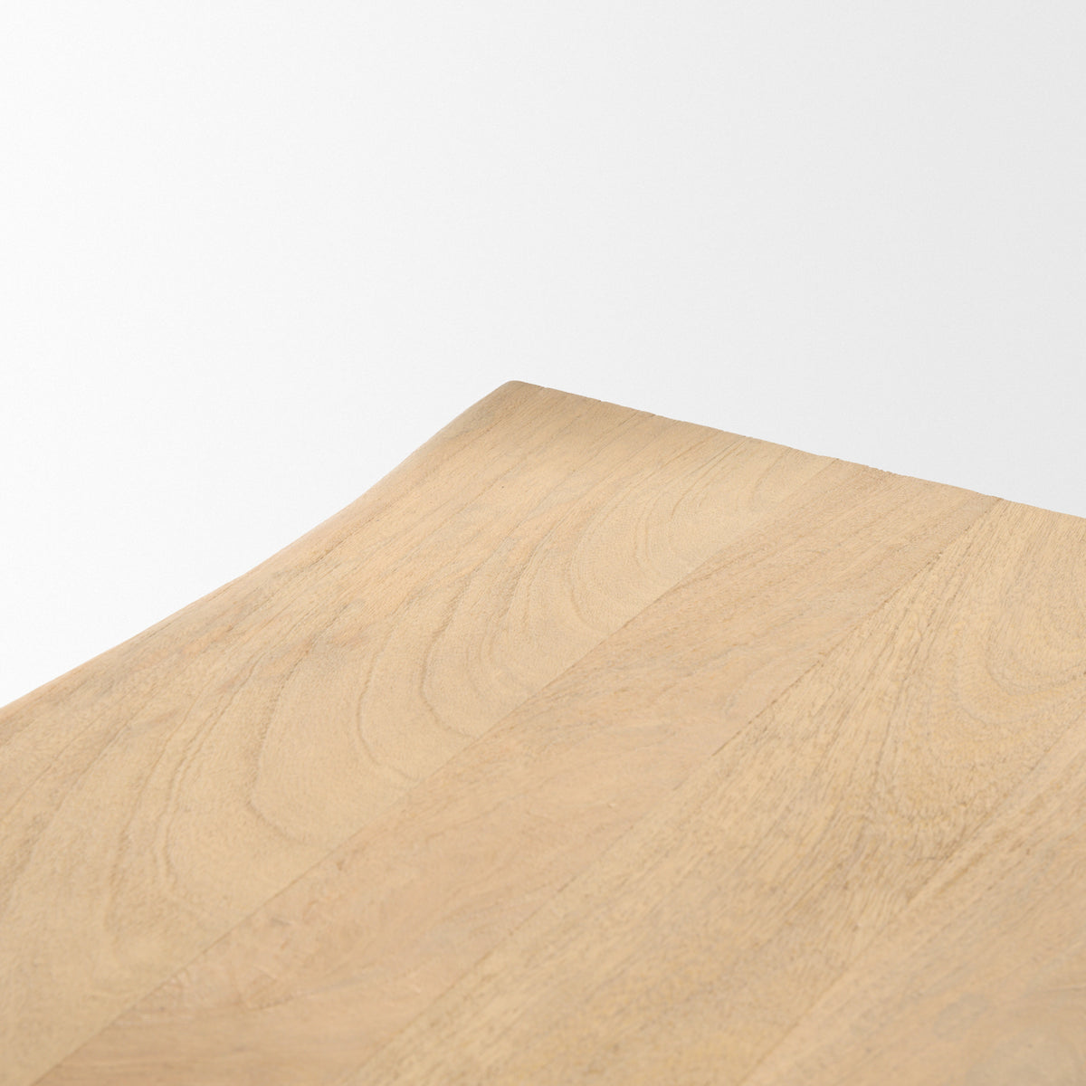 Sekou Light Brown Wooden Craftsman Bench