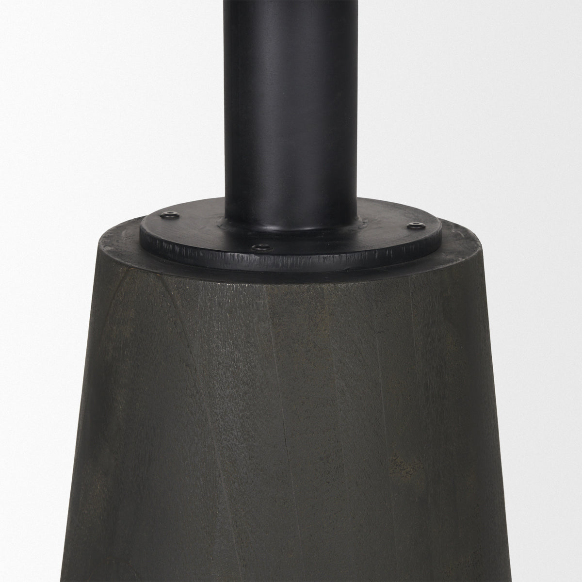 Maxwell White/Black 48" Round Pedestal Dining Table