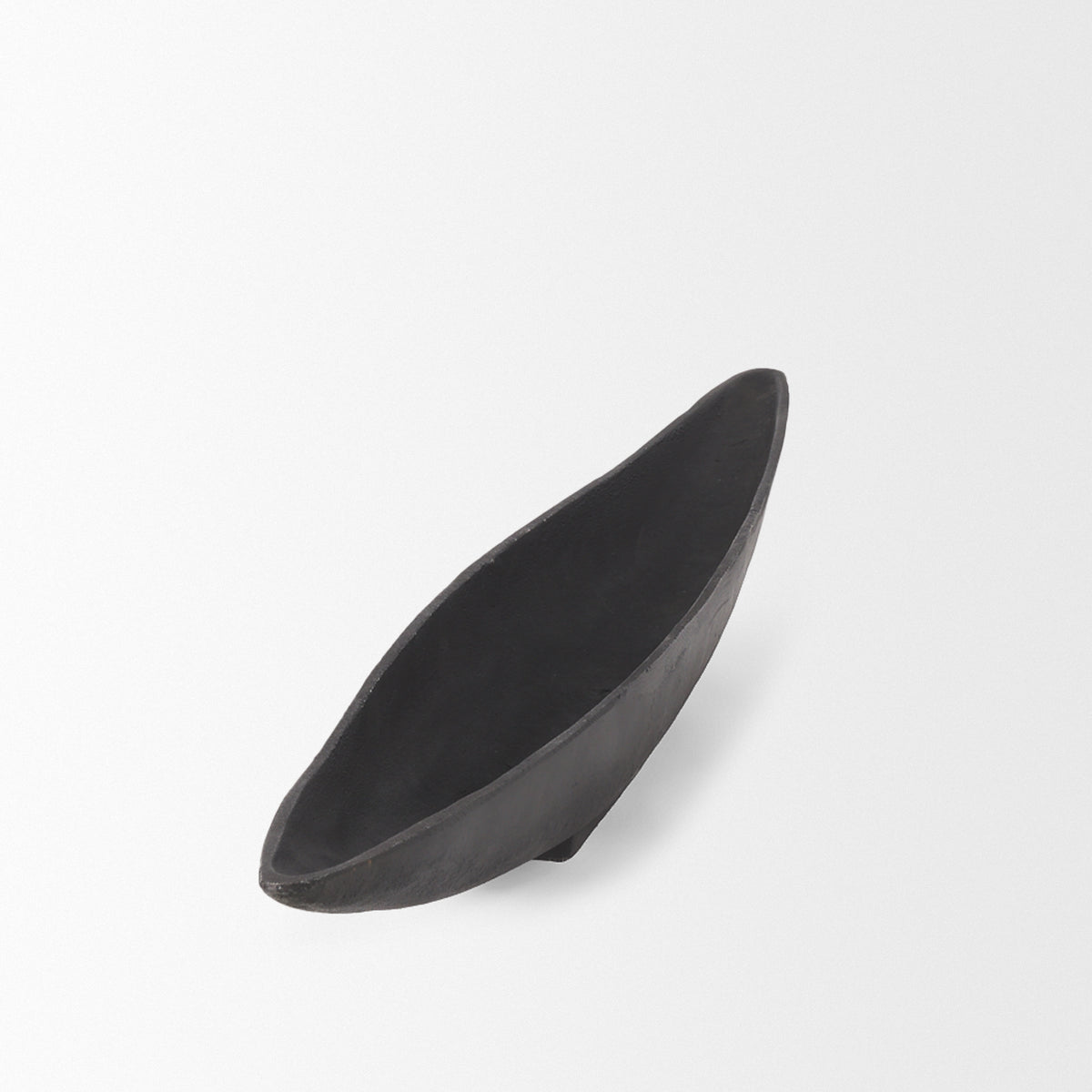 Piero Matte Black Large Metal Decorative Bowl