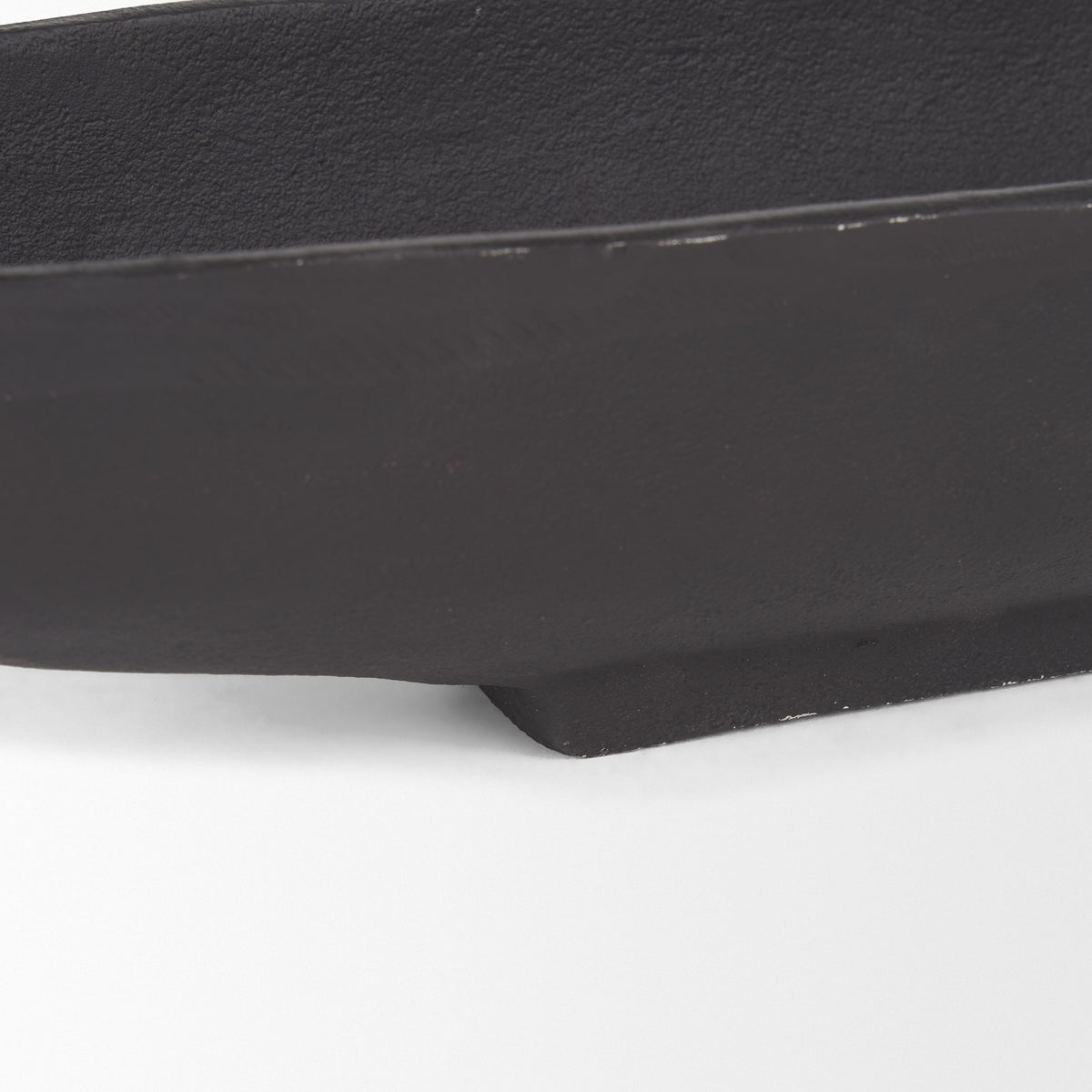 Piero Matte Black Large Metal Decorative Bowl