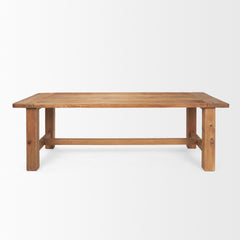 Stetson Natural Brown Rectangular Trestle Dining Table