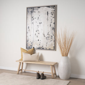 Sekou Light Brown Wooden Craftsman Bench