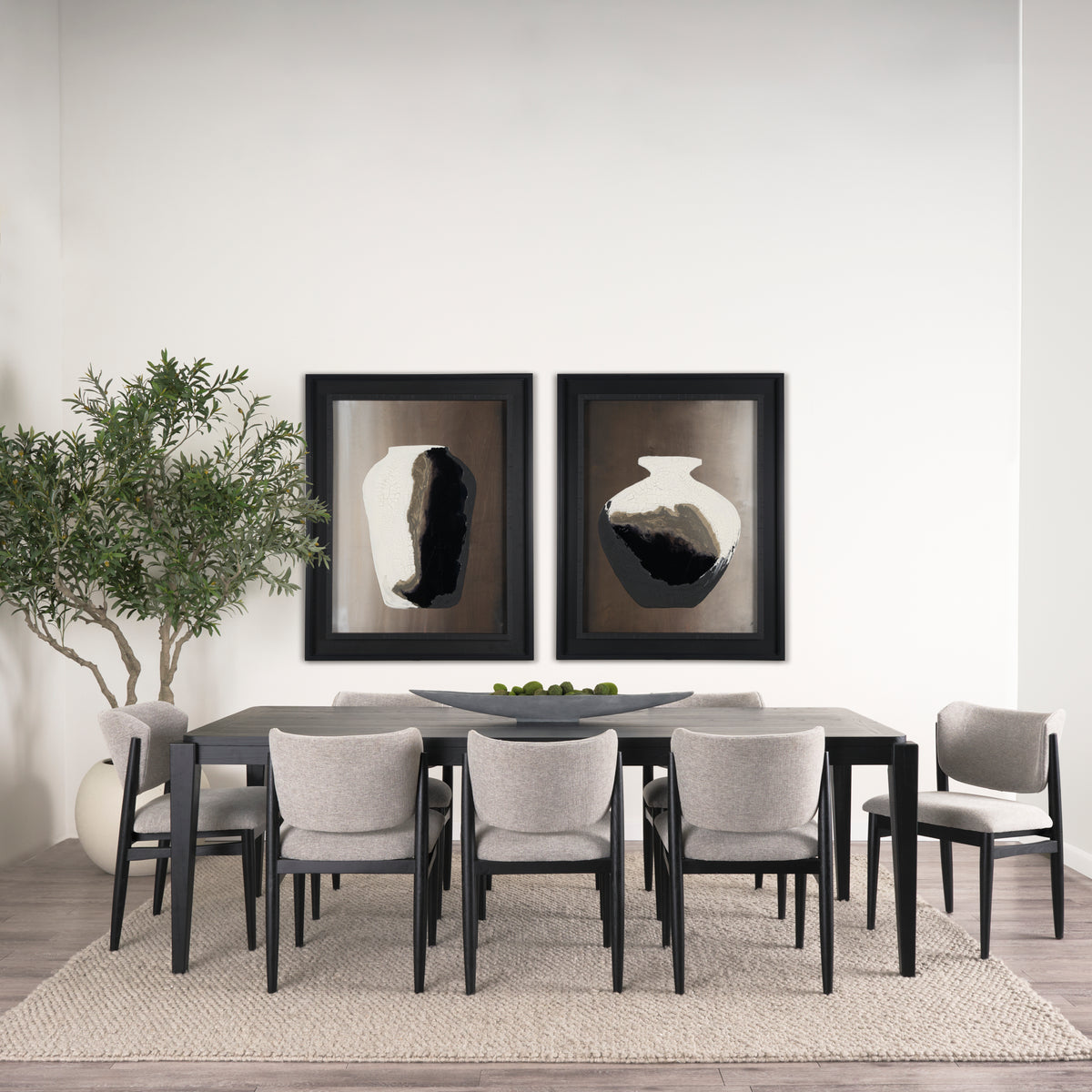 Teva Black Rectangular Dining Table