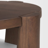 Tammar Medium Brown Round Wood with Tapered Legs Coffee Table