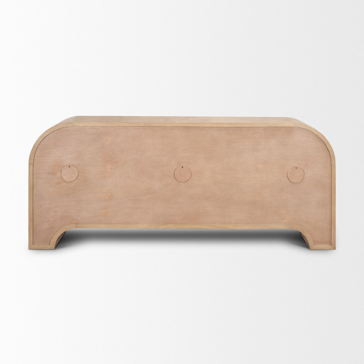 Sorina Light Brown Reverse Fluted Wood Sideboard