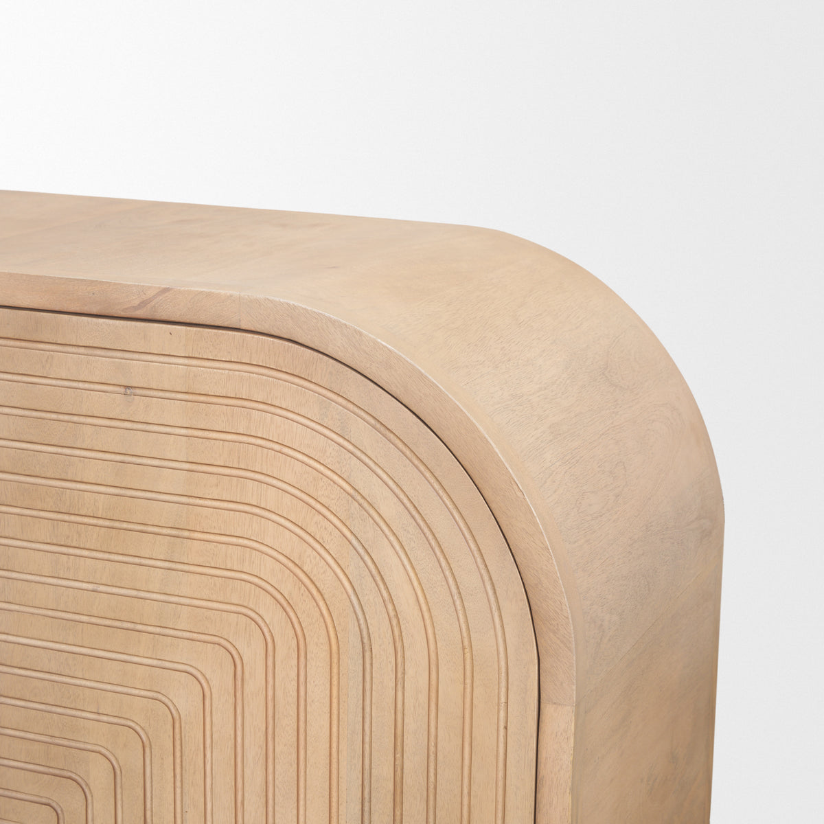 Sorina Light Brown Reverse Fluted Wood Sideboard