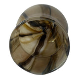 Alico Brown/Ivory Small Striped Hourglass Vase