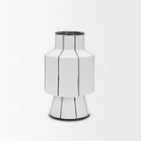 Dinah White/Black Small Ceramic Vase