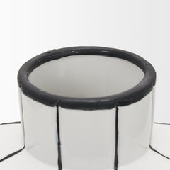 Dinah White/Black Large Ceramic Vase