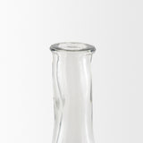 Troian Clear Large Rattan Wrapped Glass Bottle