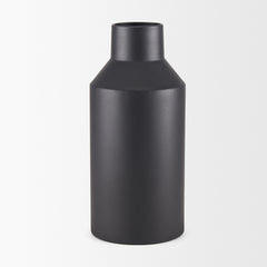 Tosca Matte Black Tall Metal Vase